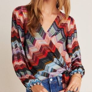 Anthropologie Conditions Apply Wrap Cool Top! NWT. Size XL